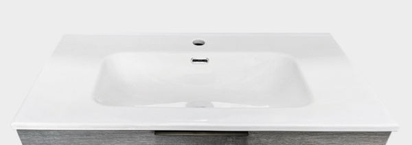 Lavabo Integrato In Ceramica Con Foro Rubinetto L 70